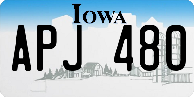 IA license plate APJ480
