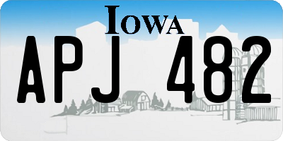 IA license plate APJ482