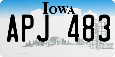 IA license plate APJ483