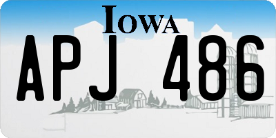 IA license plate APJ486