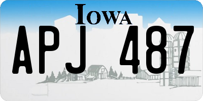 IA license plate APJ487