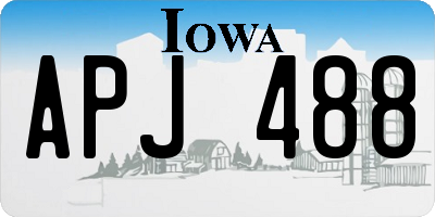 IA license plate APJ488