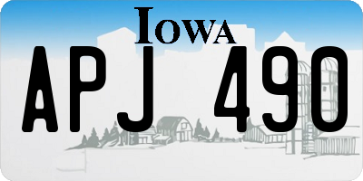 IA license plate APJ490