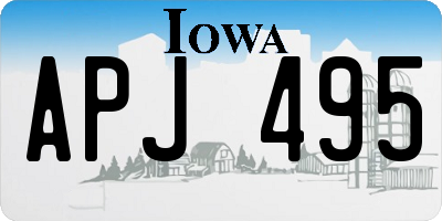 IA license plate APJ495
