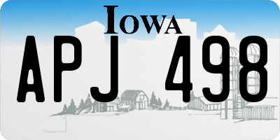 IA license plate APJ498