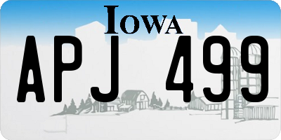 IA license plate APJ499