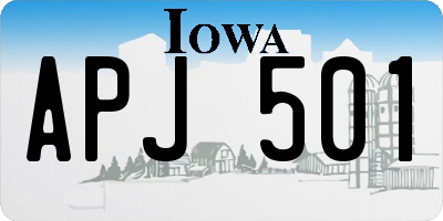 IA license plate APJ501