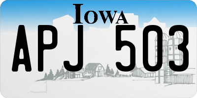 IA license plate APJ503