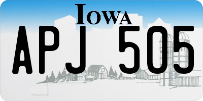 IA license plate APJ505