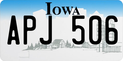 IA license plate APJ506