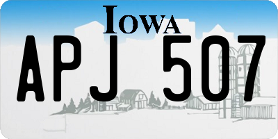 IA license plate APJ507