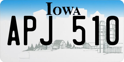IA license plate APJ510