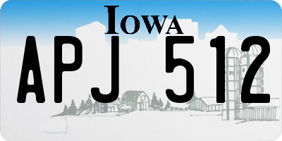 IA license plate APJ512