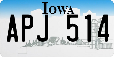 IA license plate APJ514