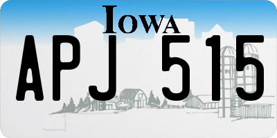 IA license plate APJ515