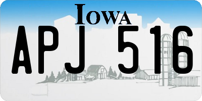 IA license plate APJ516