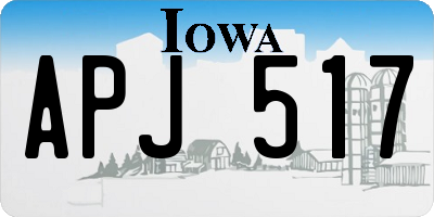 IA license plate APJ517