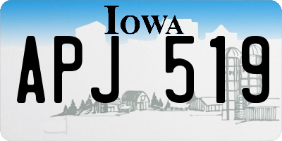 IA license plate APJ519