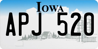 IA license plate APJ520