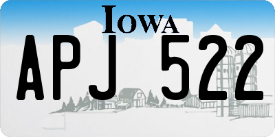 IA license plate APJ522