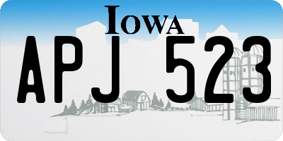 IA license plate APJ523