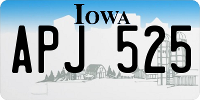 IA license plate APJ525