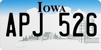 IA license plate APJ526