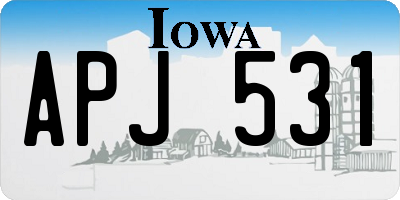 IA license plate APJ531