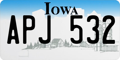 IA license plate APJ532