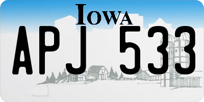 IA license plate APJ533