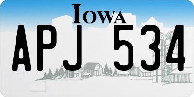 IA license plate APJ534