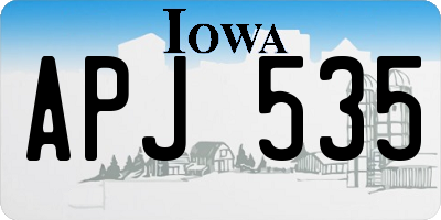 IA license plate APJ535