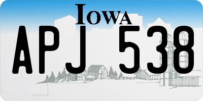 IA license plate APJ538