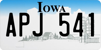 IA license plate APJ541