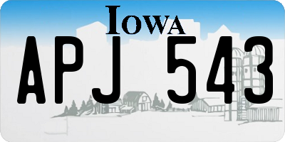 IA license plate APJ543