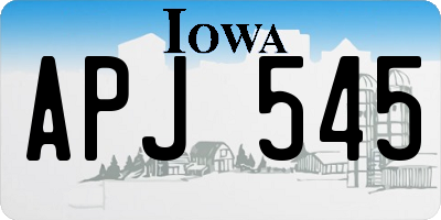 IA license plate APJ545