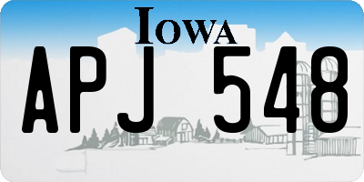 IA license plate APJ548