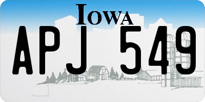 IA license plate APJ549