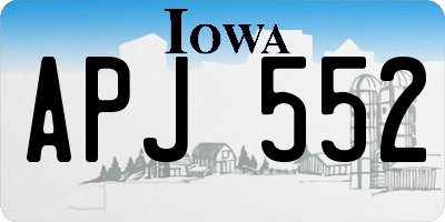 IA license plate APJ552