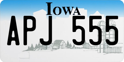 IA license plate APJ555