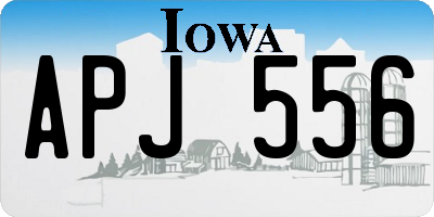 IA license plate APJ556