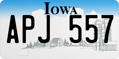 IA license plate APJ557