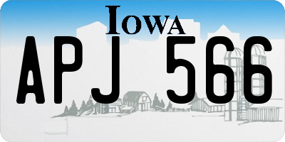 IA license plate APJ566