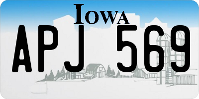 IA license plate APJ569