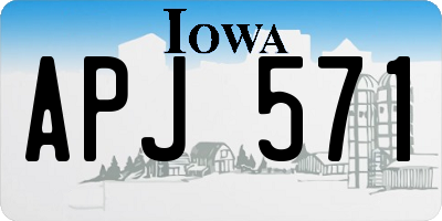 IA license plate APJ571