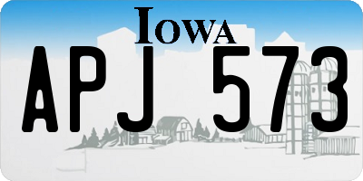IA license plate APJ573