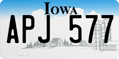 IA license plate APJ577