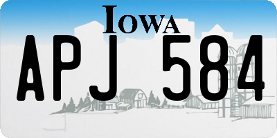IA license plate APJ584