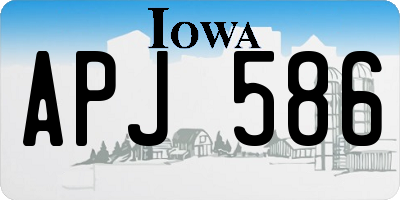 IA license plate APJ586