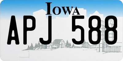 IA license plate APJ588